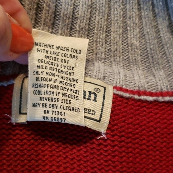 L.L. Bean 1/4 Zip 100% Cotton Sweater L-Reg EUC - Picture 12 of 12